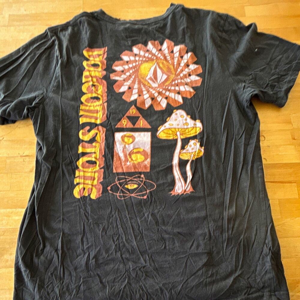 Volcom Black mushroom Volcom Stone Graphic Crewneck Cotton T-Shirt L